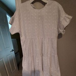 White eyelet dress